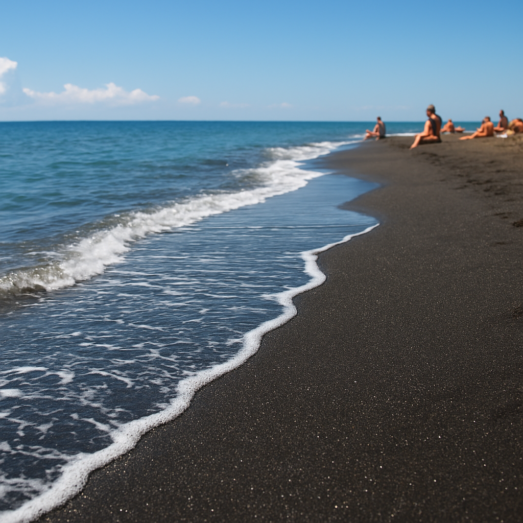 Magnetic sand beach
